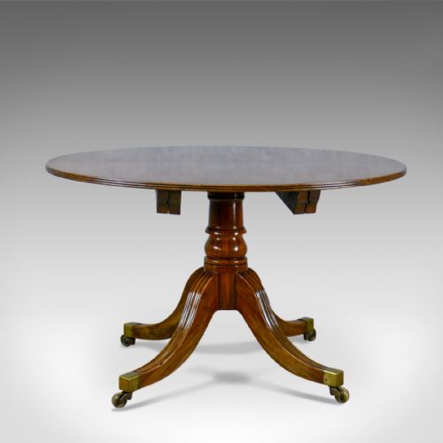 Antique Dining Table, English, Mahogany, Seats 4-6, Extending, Regency, C.1820