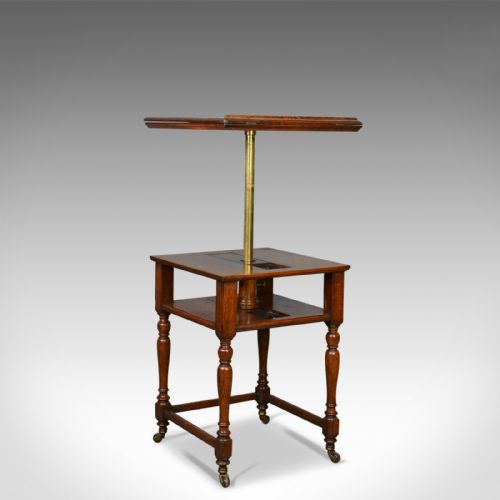 fig 1. Antique, Metamorphic, Side Table, Lectern, Oak, Library, Reading Circa 1860