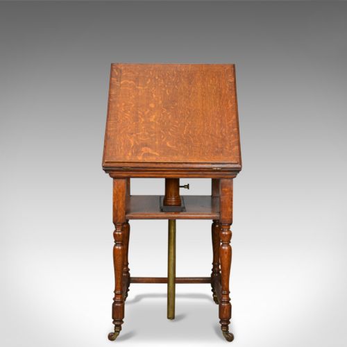 fig 3. Antique, Metamorphic, Side Table, Lectern, Oak, Library, Reading Circa 1860