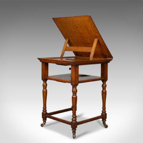 fig 4. Antique, Metamorphic, Side Table, Lectern, Oak, Library, Reading Circa 1860