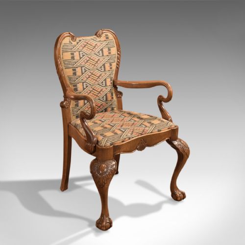fig 2. Antique Set of Six Dining Chairs, French, Walnut, 19th Century