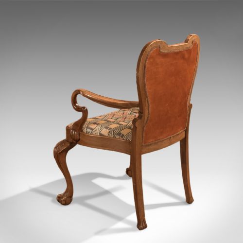 fig 3. Antique Set of Six Dining Chairs, French, Walnut, 19th Century