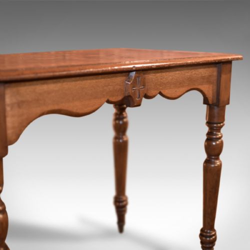 fig 1. Antique Side Table, Georgian, English, Inlaid, Oak, Occasional, Circa 1800