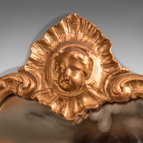 fig 1. Period Giltwood Wall Mirror, Early 20th Century Hall, Vanity, Rococo Revival