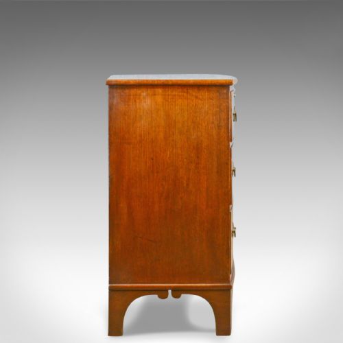 fig 2. Antique Bow Front Chest of Drawers, English, Georgian, Mahogany, Circa 1790