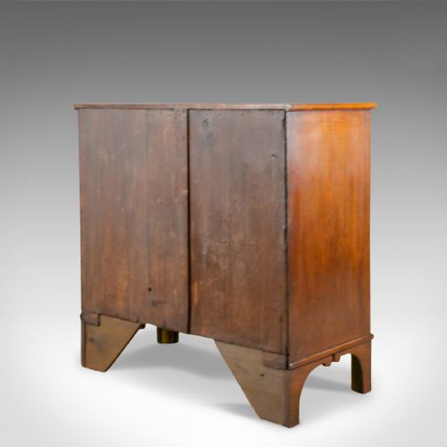 fig 3. Antique Bow Front Chest of Drawers, English, Georgian, Mahogany, Circa 1790
