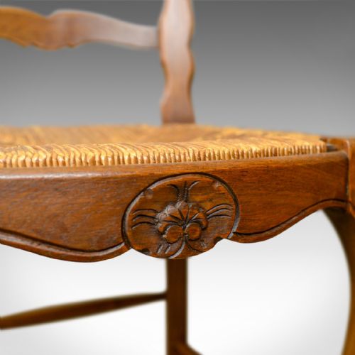 fig 4. Set of Six Antique Kitchen Chairs, French Country Dining, Circa 1910