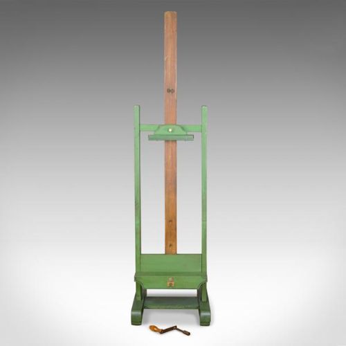 Antique Easel, Adjustable, Wooden, Green, Roberson & Co, London, Artist C.1880