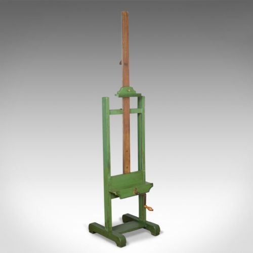 fig 4. Antique Easel, Adjustable, Wooden, Green, Roberson & Co, London, Artist c.1880