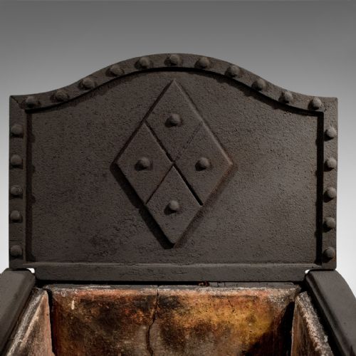 fig 3. Antique Fire Basket, English, Victorian, Free Standing, Cast Iron Grate, c.1900