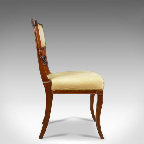 fig 2. Set of Six, Antique, Dining Chairs, English, Regency, Mahogany, Circa 1820