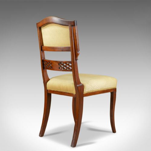 fig 4. Set of Six, Antique, Dining Chairs, English, Regency, Mahogany, Circa 1820