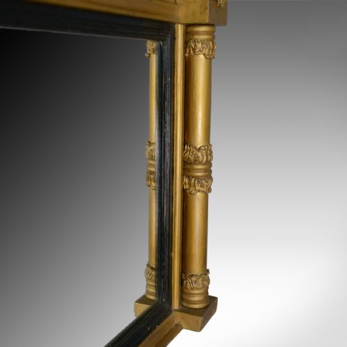 fig 4. Antique Overmantel Mirror, English, Georgian, Giltwood Gesso, Wall, Circa 1800