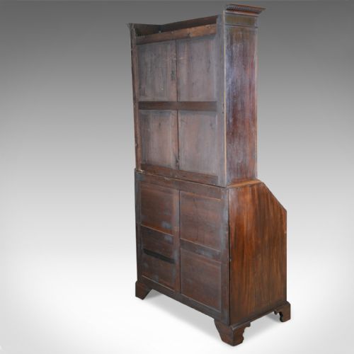 fig 2. Antique Bureau Bookcase, English, Georgian Mahogany, Circa 1800