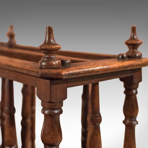fig 3. Antique Canterbury, English Walnut, Magazine Rack, Victorian c.1870