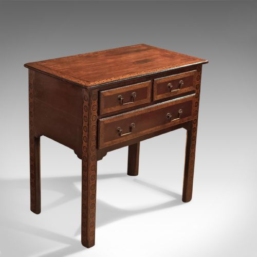 Antique Lowboy, Early Georgian, Mahogany, Table, Side, Lamp, English C.1720