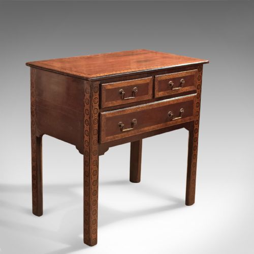 fig 1. Antique Lowboy, Early Georgian, Mahogany, Table, Side, Lamp, English c.1720