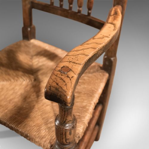 fig 4. Harlequin Set of 7 Antique Spindle Back Dining Chairs Lancashire Country c.1800