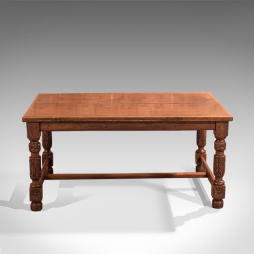 fig 1. Antique Refectory Table, Low, Work, English, Oak, Serving, Sewing Circa 1800