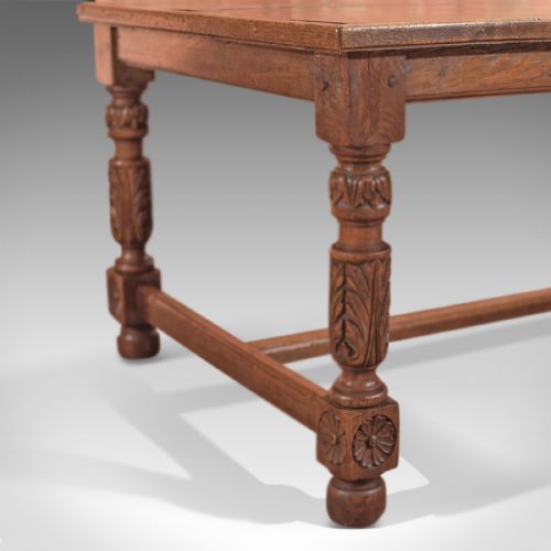fig 2. Antique Refectory Table, Low, Work, English, Oak, Serving, Sewing Circa 1800