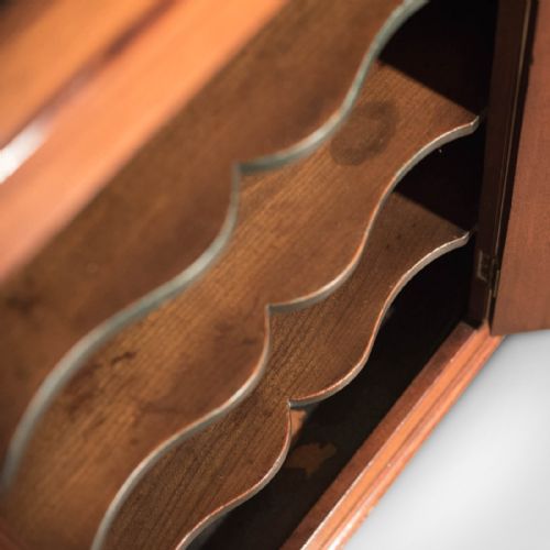 fig 2. Antique Corner Cupboard, English Mahogany Georgian Wall Cabinet Hanging c1800