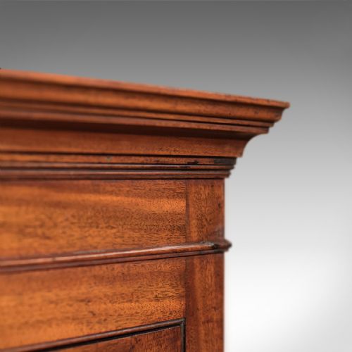 fig 3. Antique Corner Cupboard, English Mahogany Georgian Wall Cabinet Hanging c1800