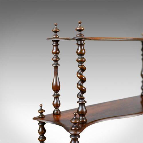fig 4. Antique Whatnot, English, Regency, Rosewood, Three Tier, Display Stand c.1820