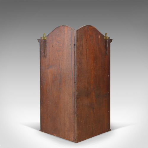 fig 2. Small Antique Corner Cabinet, English, Walnut, Wall, Hanging, Circa 1900