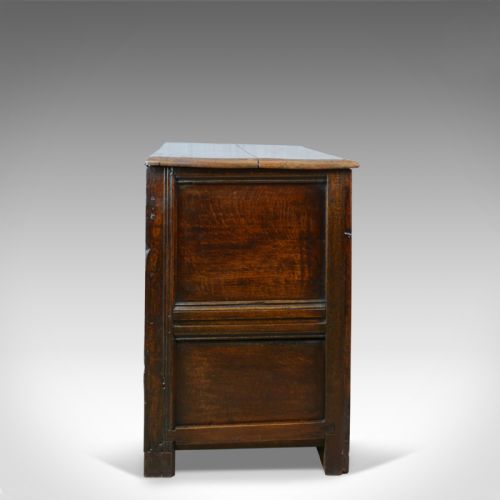 fig 2. Antique Mule Chest, English, Oak, Trunk, 18th Century, Circa 1700