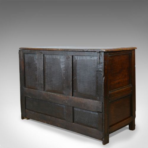 fig 3. Antique Mule Chest, English, Oak, Trunk, 18th Century, Circa 1700