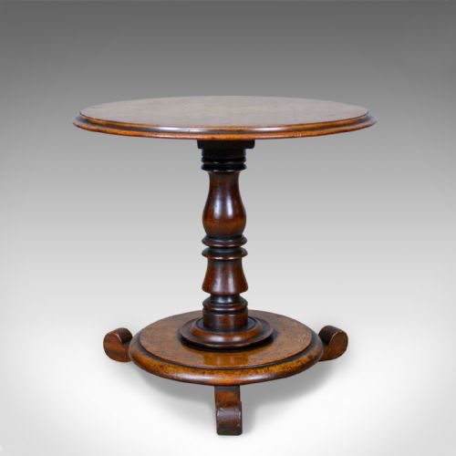 Low, Antique Wine Table, English, Victorian, Lamp, Side, Mahogany, Circa 1850