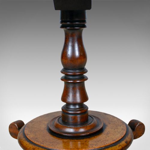 fig 3. Low, Antique Wine Table, English, Victorian, Lamp, Side, Mahogany, Circa 1850