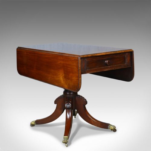 Antique Pembroke Table, Mahogany, English, Regency, Drop Flap, Circa 1820