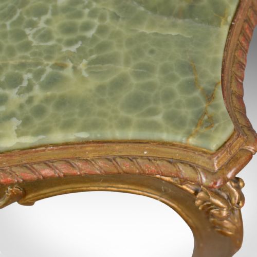 fig 3. French Antique Console Table, Giltwood and Onyx, Classical Revival, Circa 1900
