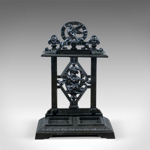 fig 1. Antique Umbrella or Stick Stand, English, Victorian, Cast Iron, Hall, Circa 1890