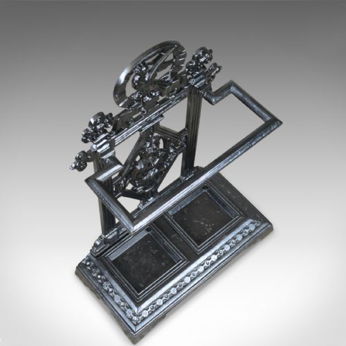 fig 2. Antique Umbrella or Stick Stand, English, Victorian, Cast Iron, Hall, Circa 1890