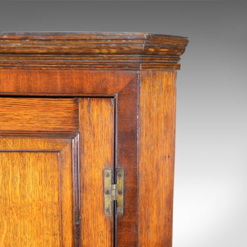 fig 2. Antique Corner Cabinet on Stand, George III, Oak, Mahogany, c.1770 and Later