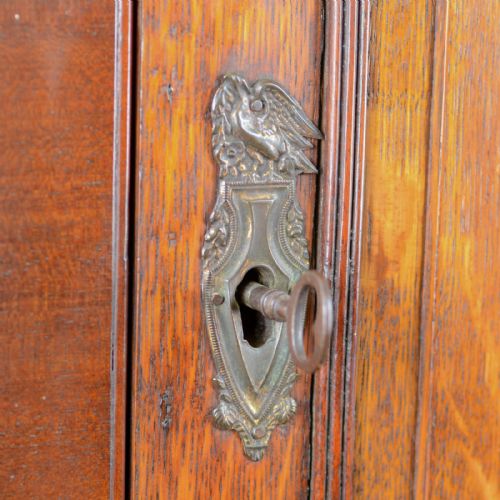 fig 3. Antique Corner Cabinet on Stand, George III, Oak, Mahogany, c.1770 and Later