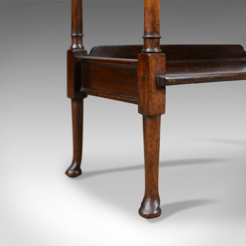fig 2. Antique, Bookshelf, Mahogany Stand, Three Tier Whatnot, Regency Revival, c.1890