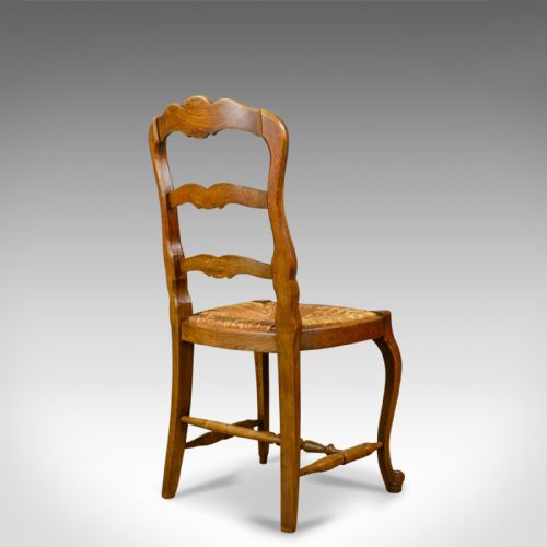 fig 1. Set of Six Antique Kitchen Chairs, French Country Dining, Circa 1910