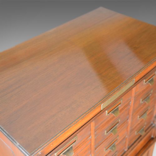fig 3. Large Antique Filing Cabinet, English, Edwardian, Walnut, Shannon File Co. c1910