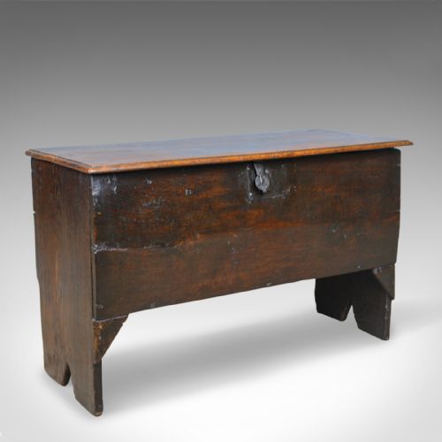 Antique Coffer, 6 Plank Sword Chest, English, Oak, 17th Century, Circa 1660