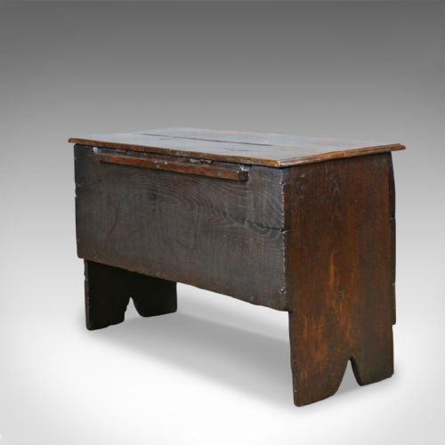 fig 3. Antique Coffer, 6 Plank Sword Chest, English, Oak, 17th Century, Circa 1660