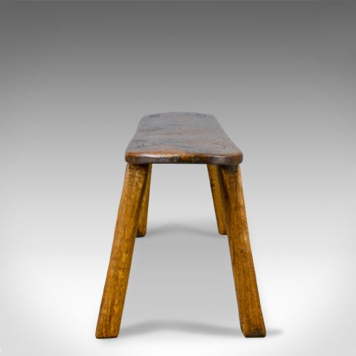 fig 2. Antique Tavern Bench, Georgian, English, Oak, Three Seater, Circa 1750