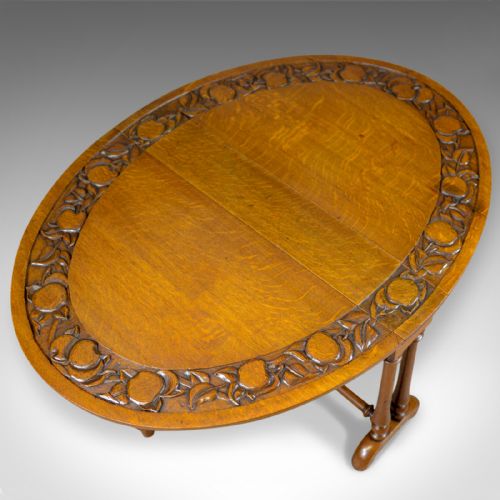 fig 2. Antique, Arts & Crafts Sutherland Table, Liberty-Esque, occasional, centre c1900