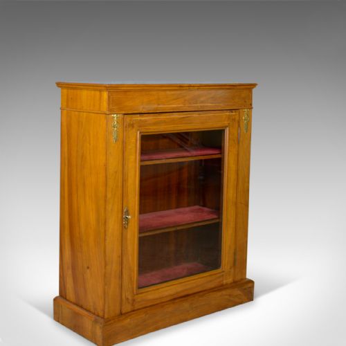 fig 1. Pair of Antique Pier Cabinets, English, Walnut, Edwardian, Regency Revival c1910