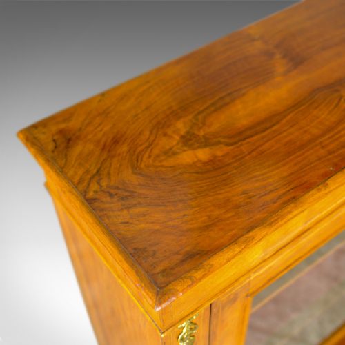 fig 3. Pair of Antique Pier Cabinets, English, Walnut, Edwardian, Regency Revival c1910