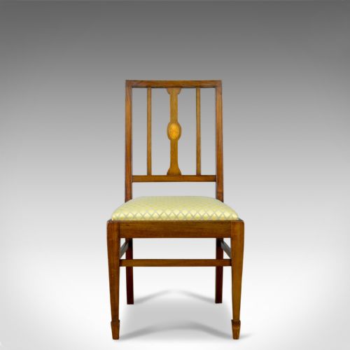fig 1. Set of Four Antique Dining Chairs, Mahogany, Edwardian Sheraton Revival c.1910