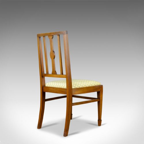 fig 3. Set of Four Antique Dining Chairs, Mahogany, Edwardian Sheraton Revival c.1910