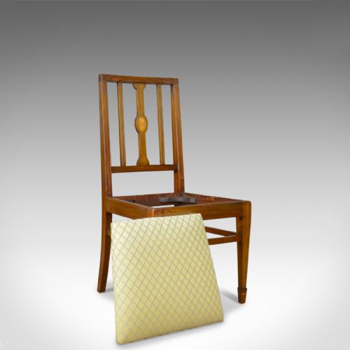 fig 5. Set of Four Antique Dining Chairs, Mahogany, Edwardian Sheraton Revival c.1910